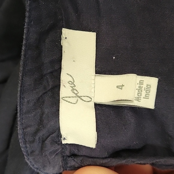 JOIE Pleated Dark Blue Dress With Zip up Back Made of a silk Blend Size 4 🖤 - Picture 12 of 13